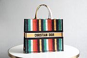Dior Book Tote Multicolor D-Stripes Embroidery Bag M1286 Multisize  - 1