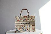 Dior Book Tote in Beige Thread Embroidery 41.5cm - 1