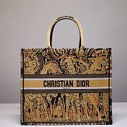Dior Book Tote Yellow Multicolor Dior Paisley Embroidery 41.5cm - 1