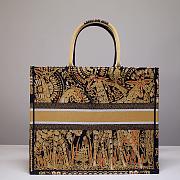 Dior Book Tote Yellow Multicolor Dior Paisley Embroidery 41.5cm - 5
