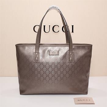 Gucci Silver GG Imprime Tote Bag 211137 38cm