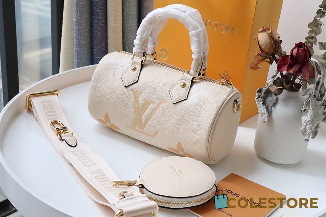 Louis Vuitton Papillon BB Monogram Empreinte In Creme M45708 Size 20x10x10cm - 1