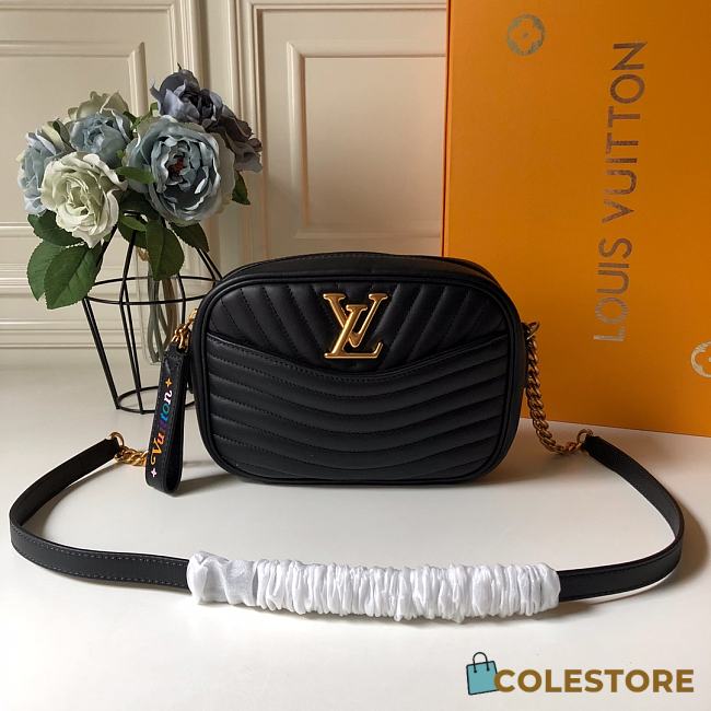 Louis Vuitton New Wave Calfskin Leather In Black M53683 Size 21.5x15.5x6.0cm - 1