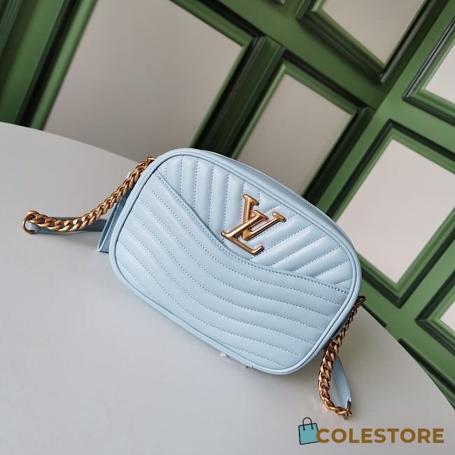 Louis Vuitton New Wave Calfskin Leather In Blue M53683 Size 21.5x15.5x6.0cm - 1