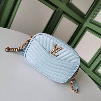 Louis Vuitton New Wave Calfskin Leather In Blue M53683 Size 21.5x15.5x6.0cm
