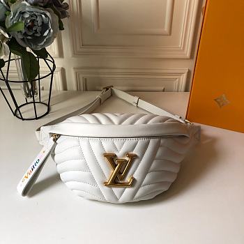 Louis Vuitton New Bumbag Wave Waist Bag In White M53750 Size 37x14x13 cm