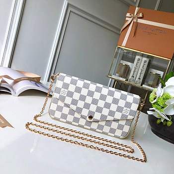 Louis Vuitton Woman's Luxury Monogram Leather Pochette Bag 21cm