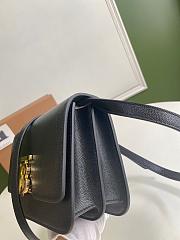 Burberry Small Leather TB Bag In Black Size 21x6x16cm - 3
