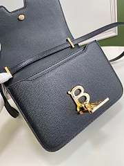 Burberry Small Leather TB Bag In Black Size 21x6x16cm - 6