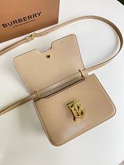Burberry Small Leather TB Bag In Warm Sand Size 21x6x16cm - 6