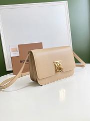 Burberry Small Leather TB Bag In Warm Sand Size 21x6x16cm - 2