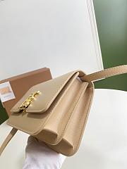 Burberry Small Leather TB Bag In Warm Sand Size 21x6x16cm - 3