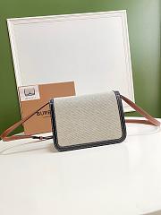 Burberry Small Tri-tone Canvas and Leather TB Bag Size 21x16x6cm - 5