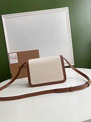 Burberry Small Two-tone Canvas and Leather TB Bag In Brown Size 21x16x6cm - 4