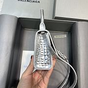 Colestore Balenciaga Silver Croc Mini Hourglass bag Size 11.5x14x4.5cm - 2