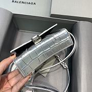 Colestore Balenciaga Silver Croc Mini Hourglass bag Size 11.5x14x4.5cm - 3