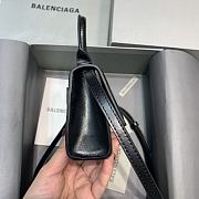 Colestore Balenciaga Hourglass Miniature Leather Tote Bag In Black Size 11.5x14x4.5cm - 3