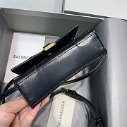 Colestore Balenciaga Hourglass Miniature Leather Tote Bag In Black Size 11.5x14x4.5cm - 4