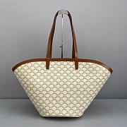 Medium Couffin Bag In Triomphe Canvas Celine Print White Size 67x30x19cm - 3