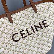 Medium Couffin Bag In Triomphe Canvas Celine Print White Size 67x30x19cm - 2