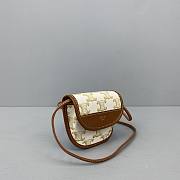 Ceiline Mini Besace In Triomphe Canvas And Calfskinwhite Size 15x11x4 cm - 5