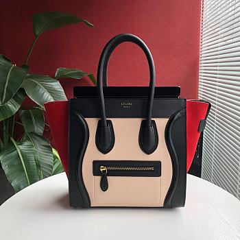 Ceiline Micro Luggage Handbag In Textile And Natural Calfskin Size: 27x27x15cm