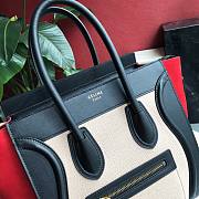 Ceiline Micro Luggage Handbag In Textile And Natural Calfskin Size: 27x27x15cm - 5