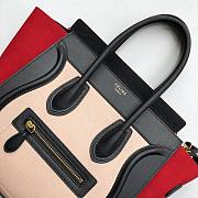 Ceiline Micro Luggage Handbag In Textile And Natural Calfskin Size: 27x27x15cm - 4