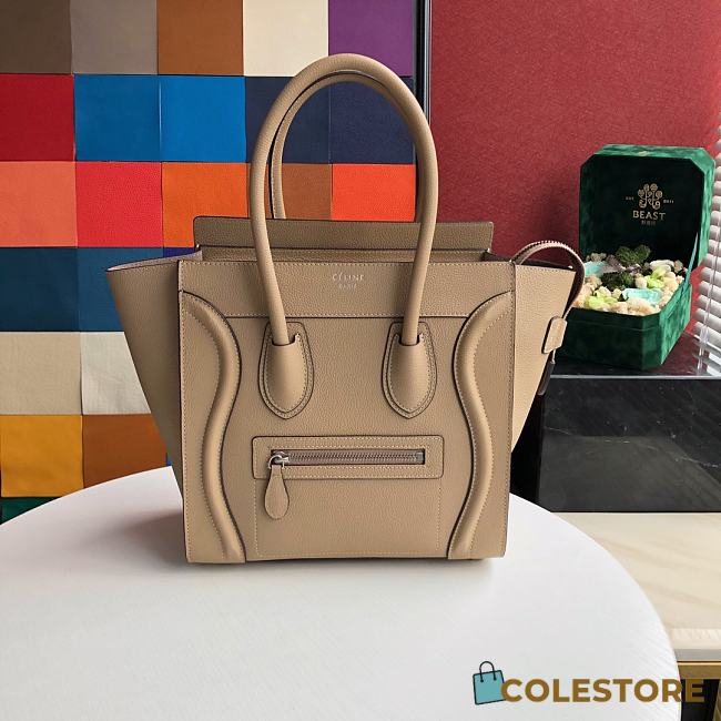 Ceiline Nano Luggage Bag In Drumed 168243 Calfskin Size: 20x20x10cm - 1