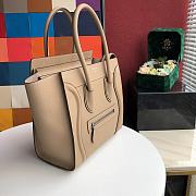 Ceiline Nano Luggage Bag In Drumed 168243 Calfskin Size: 20x20x10cm - 4