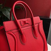 Ceiline Nano Luggage Bag In Red 168243AQL Calfskin Size: 20x20x10cm - 2