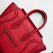 Ceiline Nano Luggage Bag In Red 168243AQL Calfskin Size: 20x20x10cm - 6