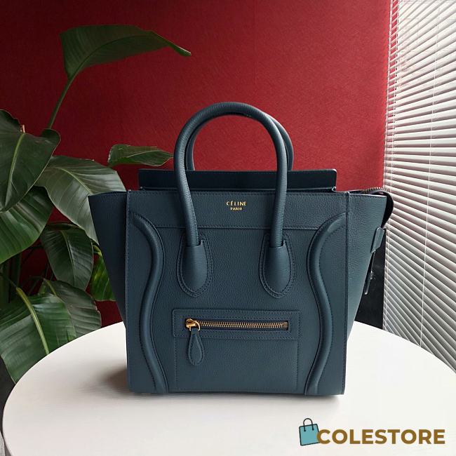 Ceiline Nano Luggage Bag In Drumed 168243AQ Calfskin Size: 20x20x10cm - 1