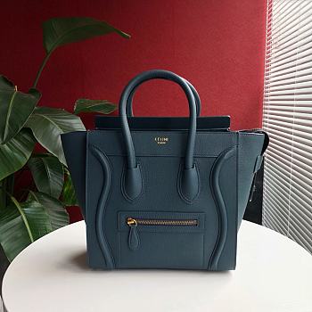 Ceiline Nano Luggage Bag In Drumed 168243AQ Calfskin Size: 20x20x10cm