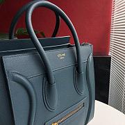 Ceiline Nano Luggage Bag In Drumed 168243AQ Calfskin Size: 20x20x10cm - 2
