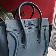 Ceiline Nano Luggage Bag In Drumed 168243AQ Calfskin Size: 20x20x10cm - 3