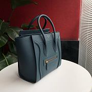 Ceiline Nano Luggage Bag In Drumed 168243AQ Calfskin Size: 20x20x10cm - 5