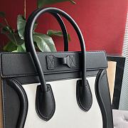 Ceiline Micro Luggage Handbag In White/Light TaupeCalfskin Size: 20x20x10cm - 3