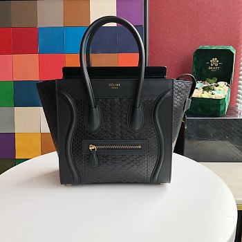 Ceiline Micro Luggage Handbag In PythonskinCalfskin Size: 27x27x15cm