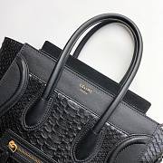Ceiline Micro Luggage Handbag In PythonskinCalfskin Size: 27x27x15cm - 3