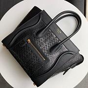 Ceiline Micro Luggage Handbag In PythonskinCalfskin Size: 27x27x15cm - 4