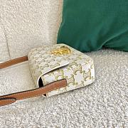 Ceiline Triomphe Shoulder Bag In Triomphe Canvas And Calfskin Size 20×10×4cm - 3
