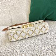 Ceiline Triomphe Shoulder Bag In Triomphe Canvas And Calfskin Size 20×10×4cm - 5