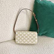 Ceiline Triomphe Shoulder Bag In Triomphe Canvas And Calfskin Size 20×10×4cm - 4