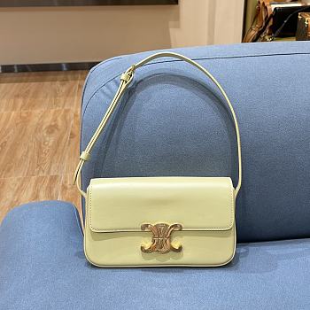 Ceiline Triomphe Shoulder Bag In Shiny Calfskin Size 20×10×4cm