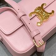 Ceiline Triomphe Shoulder Bag In Rose Quartz Size 20×10×4cm - 3