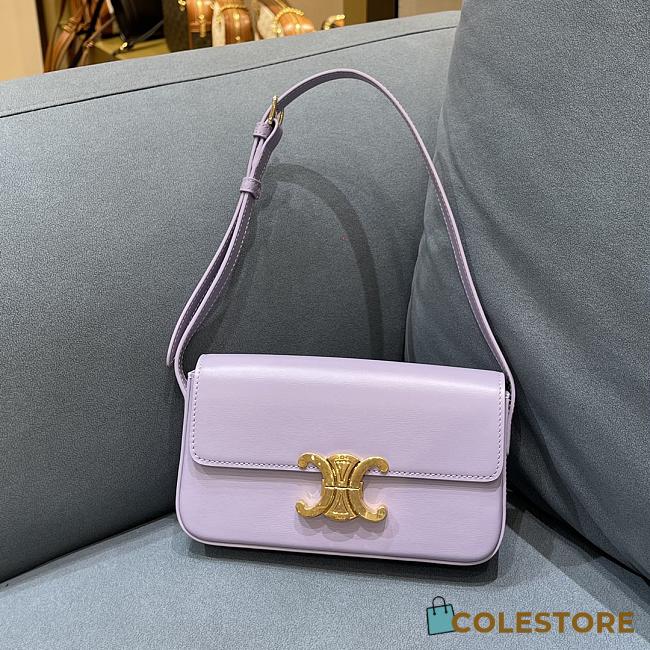 Ceiline Triomphe Shoulder Bag In Lavender Grey Size 20×10×4cm - 1
