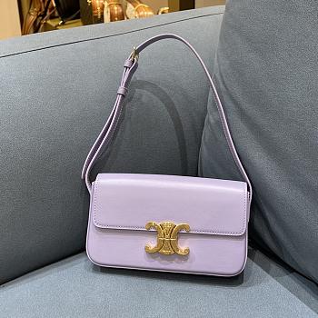 Ceiline Triomphe Shoulder Bag In Lavender Grey Size 20×10×4cm