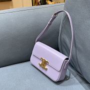 Ceiline Triomphe Shoulder Bag In Lavender Grey Size 20×10×4cm - 5