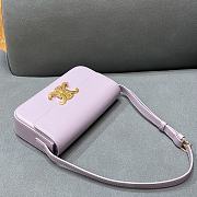 Ceiline Triomphe Shoulder Bag In Lavender Grey Size 20×10×4cm - 6